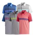 Mens Ultimate 365 3-Stripes Heather Golf Polo Shirt
